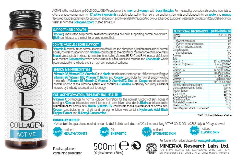 Gold Collagen Active - 10 flacoane x 50 ml
