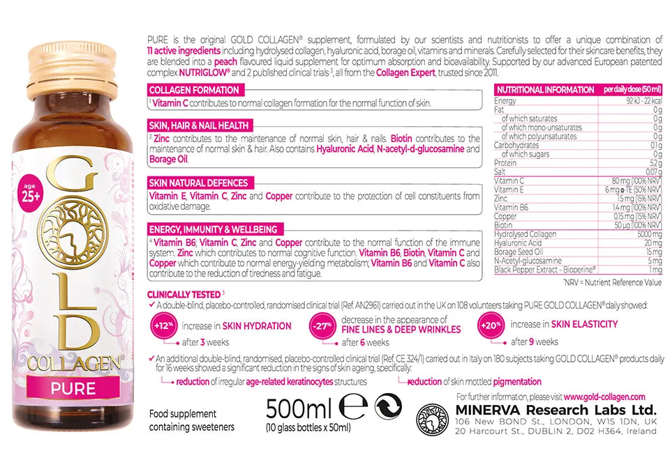Gold Collagen Pure 25+ - 10 flacoane x 50 ml