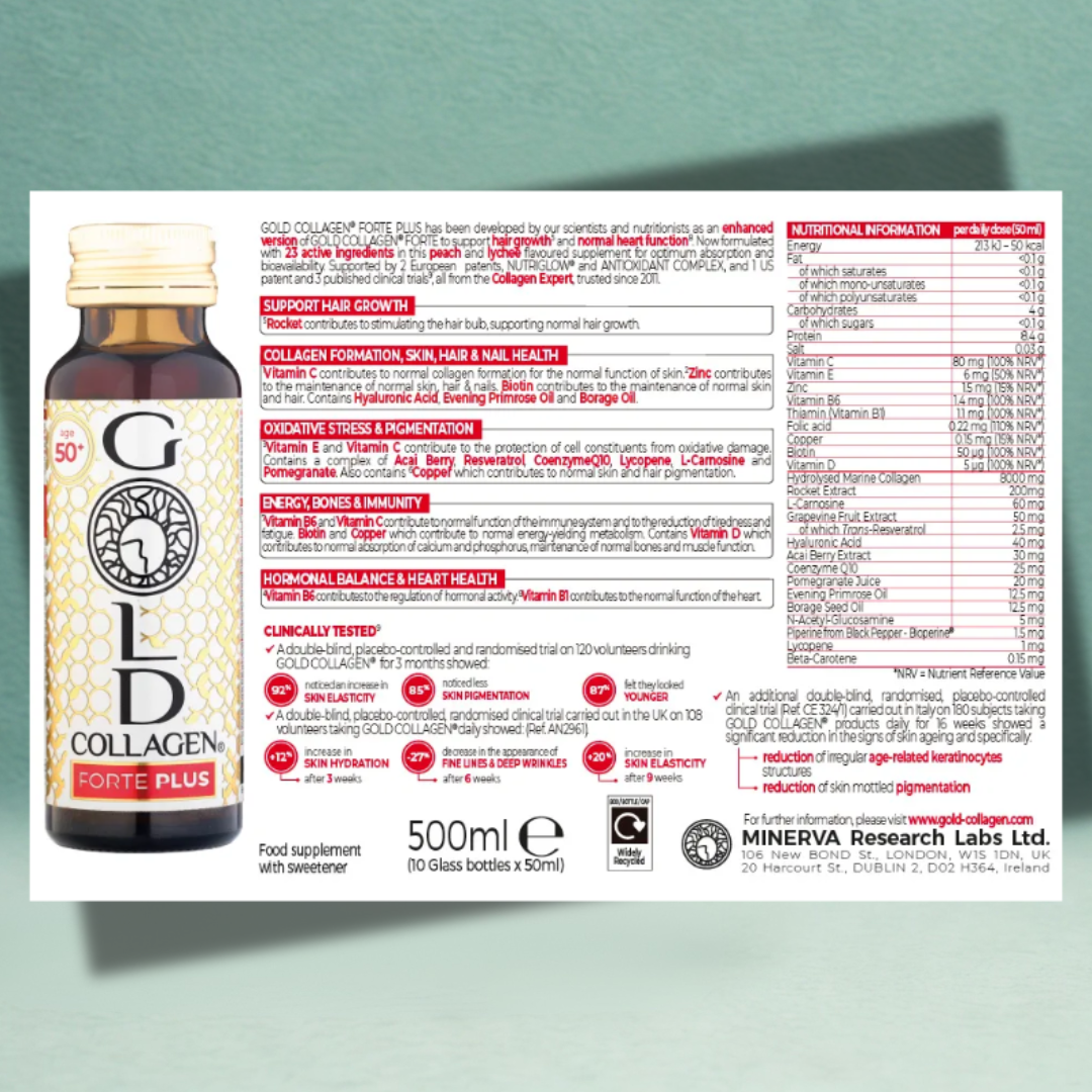 Gold Collagen Forte Plus 50+ - 10 flacoane x 50 ml
