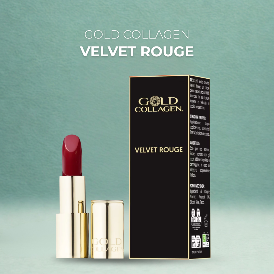 Bundle Box Glow - 10 flacoane x 50ml Gold Collagen Forte Ageless + 1 x Gold Collagen Velvet Rouge Lipstick